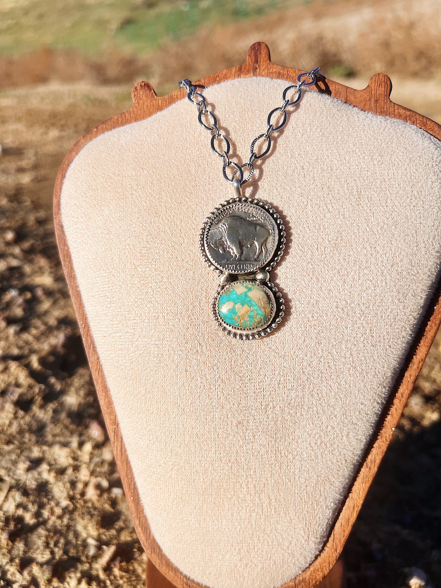 Royston Buffalo Coin Necklace