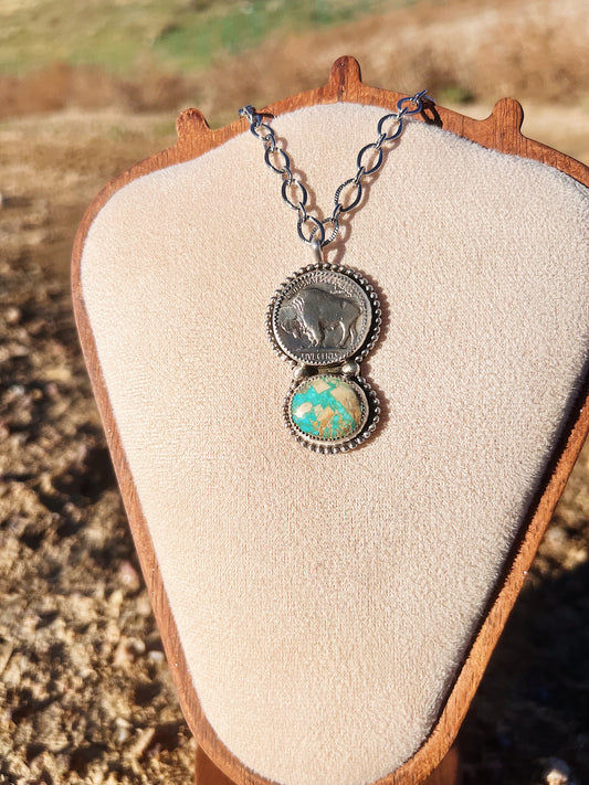 Royston Buffalo Coin Necklace
