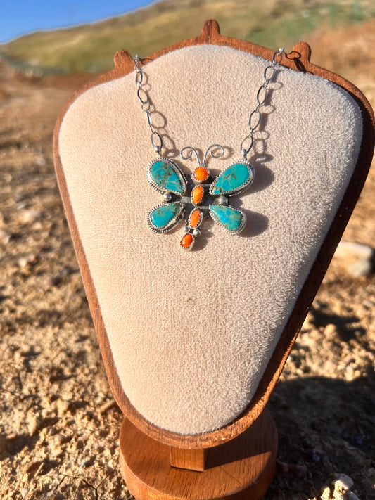 Kingman + Spiny Butterfly Necklace