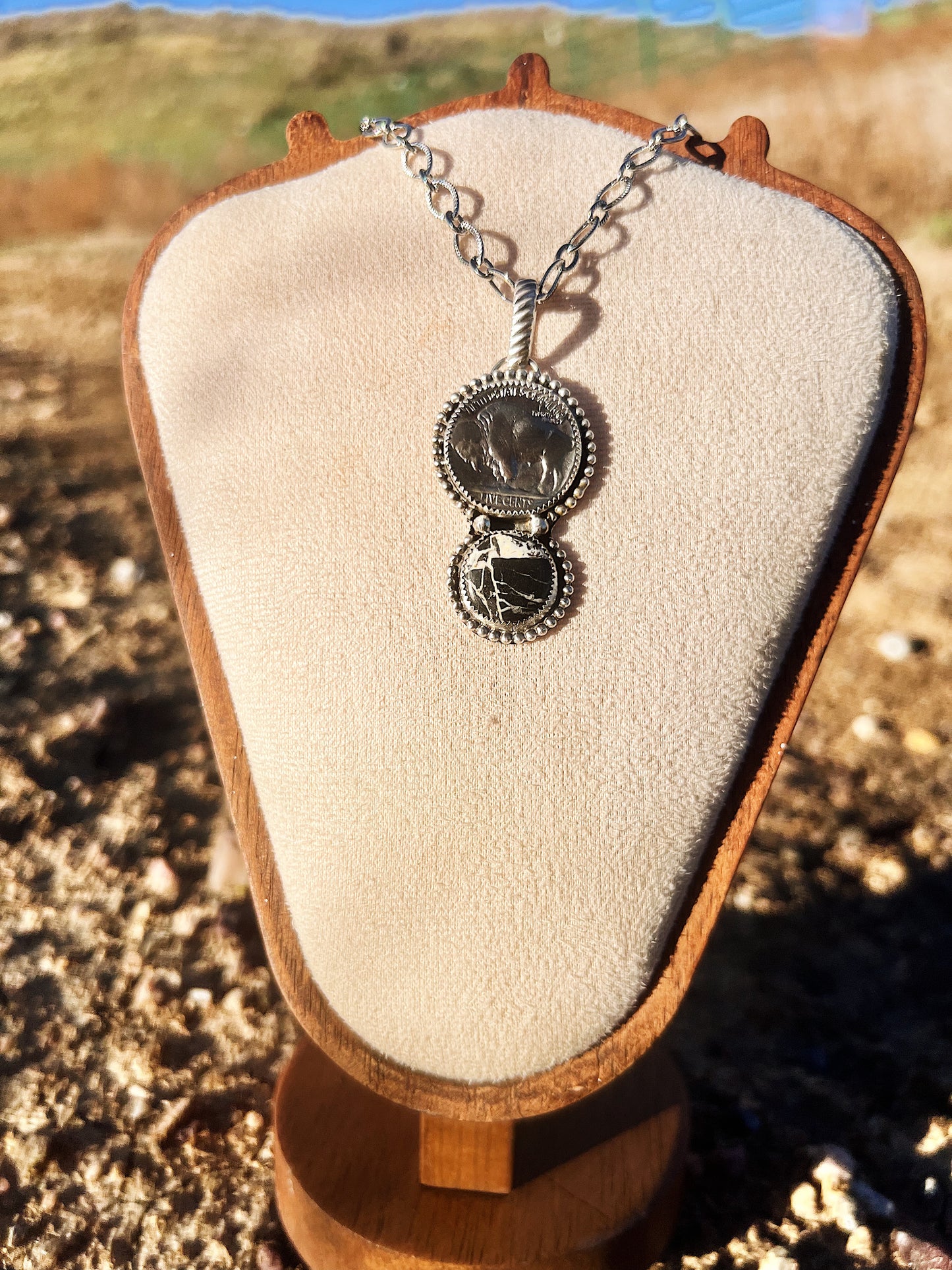 White Buffalo, Buffalo Coin Pendant