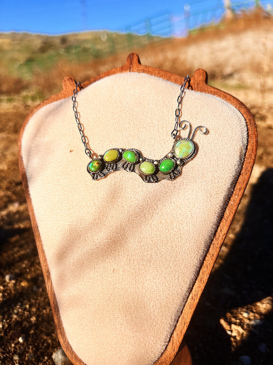 Sonoran Gold Caterpillar Necklace